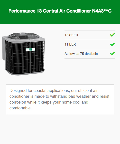 Performance 13 Central Air Conditioner N4A3C