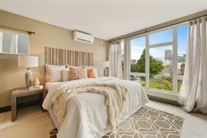 bedroom with ac system
